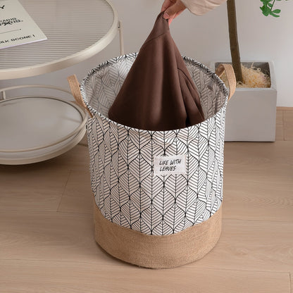 Multi-functional Foldable Linen Storage Basket for Kids' Clothes & Toys - Ideal for Living Room, Dining Room, or Bathroom - Circular Organizer with Various Compartments, Hamper for Dirty Laundry, and Laundry Baskets