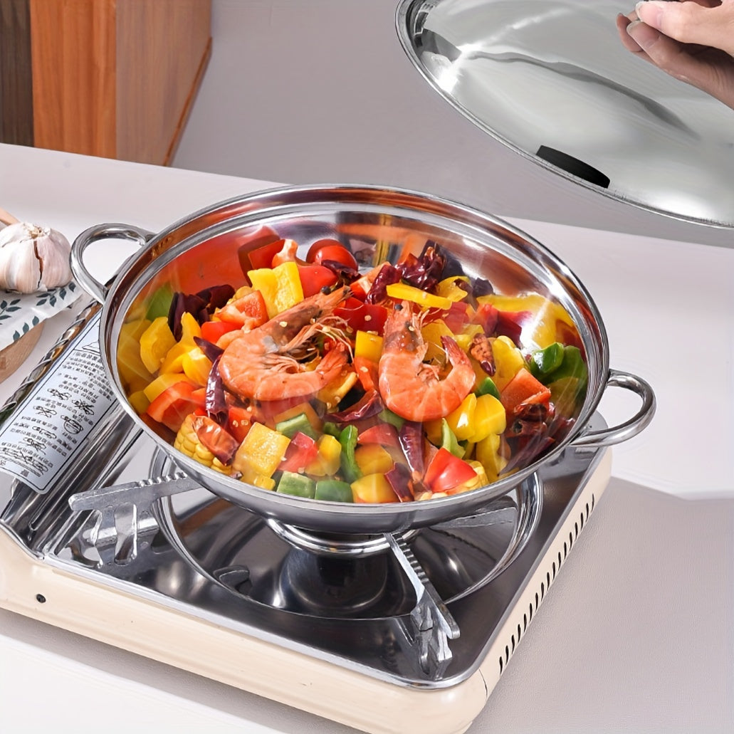 Stainless Steel Hot Pot and Sauté Pan Set with Versatile Functions