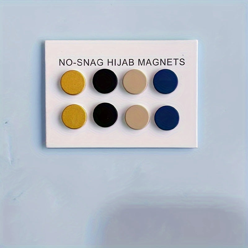 Stylish and Secure: 8pcs Matte Magnetic Hijab Pins - Enhance Your Look with Elegant Scarf Clips for Women