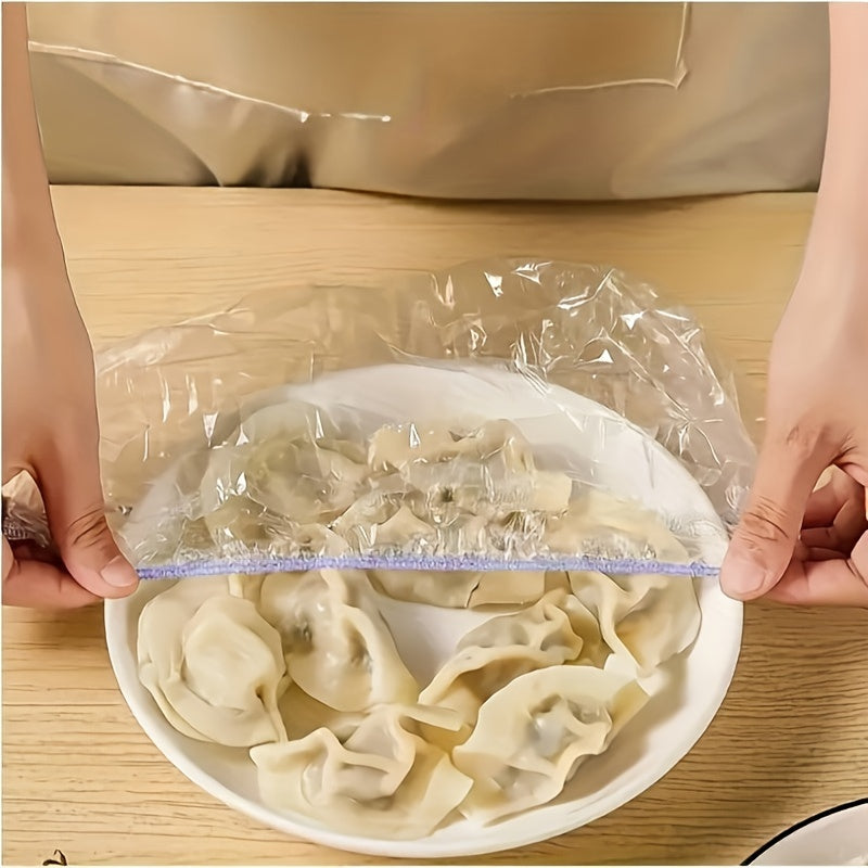 100 Reusable Stretchable Elastic Food Covers for Dishes 5.08-24.13cm, Ideal for Meals & Leftovers, Keeps Food Fresh, Meal Prep Container Set