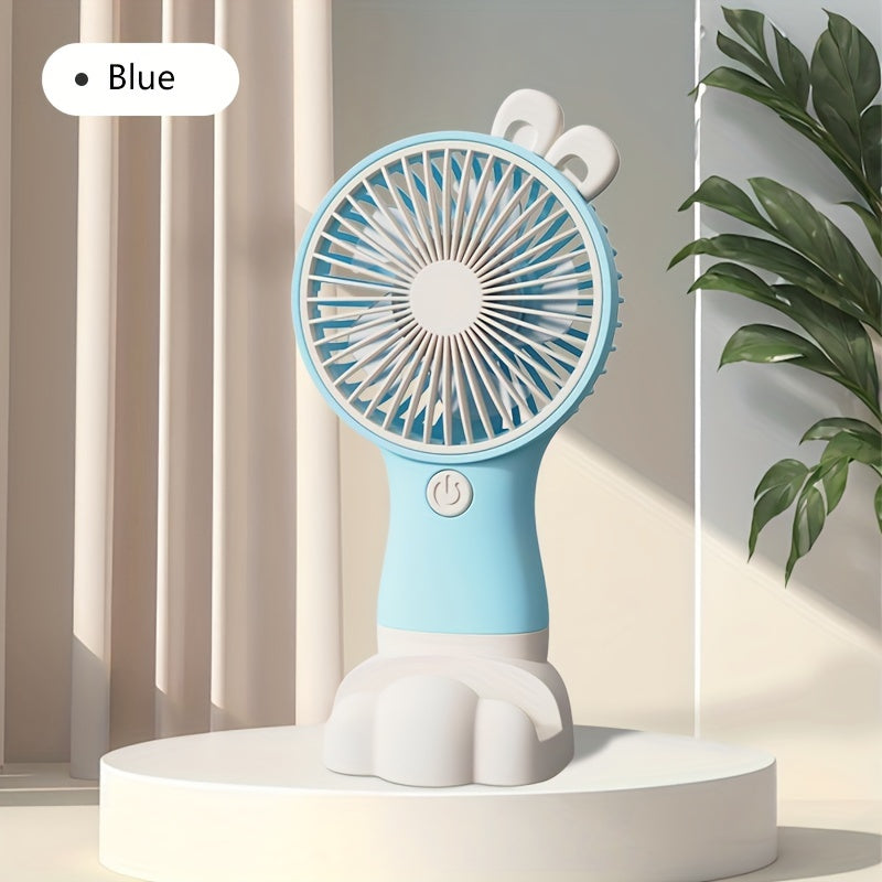 Compact and Portable Fan with Phone Stand, USB Rechargeable Handheld Fan for Men and Women - Ideal Fan for Work, Outdoor Activities, Travelling, and Camping