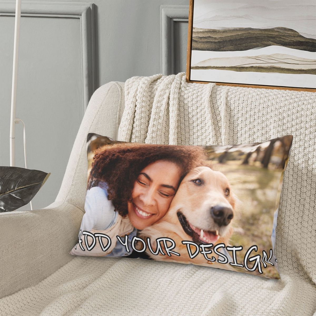 Custom Square Throw Pillow Case with Personalized Photo & Text - Ideal Present for Birthdays & Anniversaries