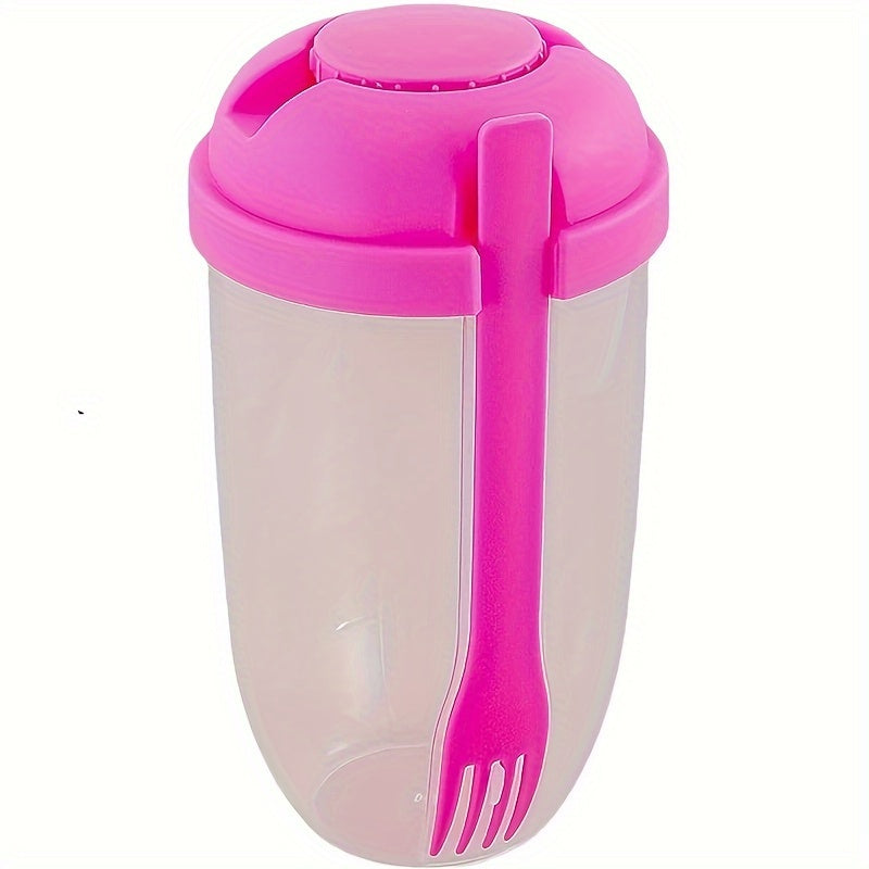 1000ml/33.8oz Healthy Salad Cup Set, BPA-Free Plastic, Oval Shape, Lightweight, with Dressing Holder & Fork. Perfect for Vegetables & Fruits on-the-go, ideal for Running, Picnics, Lunch & Breakfast, and special occasions like Christmas, Thanksgiving