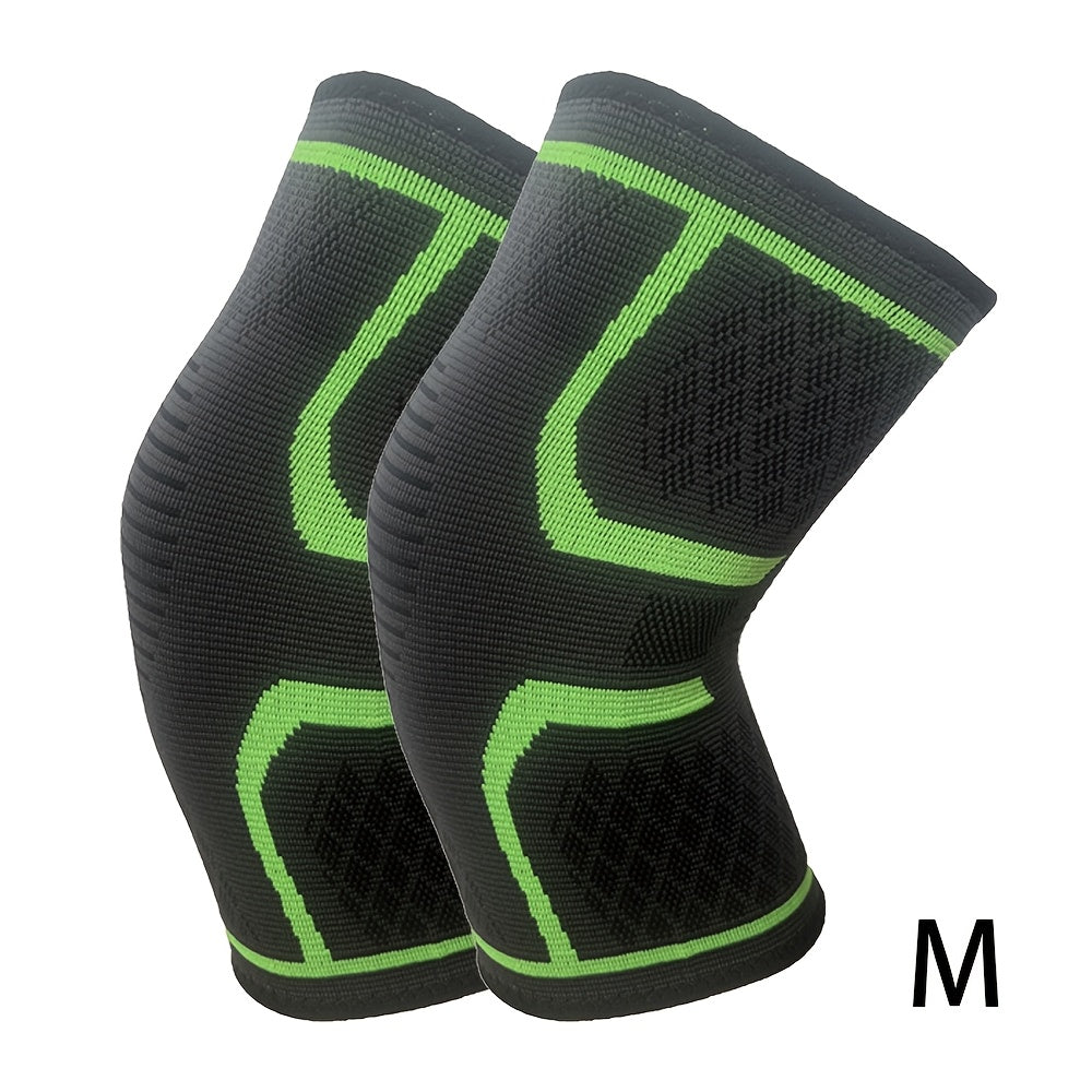 2-Pack Compression Anti-Slip Knee Pads for Running, Cycling, Weightlifting Fitness Training, Warm Knee Brace, Multiple Colors Available