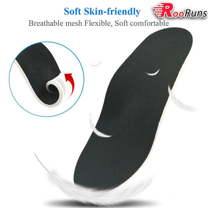 Rooruns Unisex Sports Insoles, Anti Odor, Sweat Absorbing, Breathable, Thick, Lightweight, Comfortable, Customizable