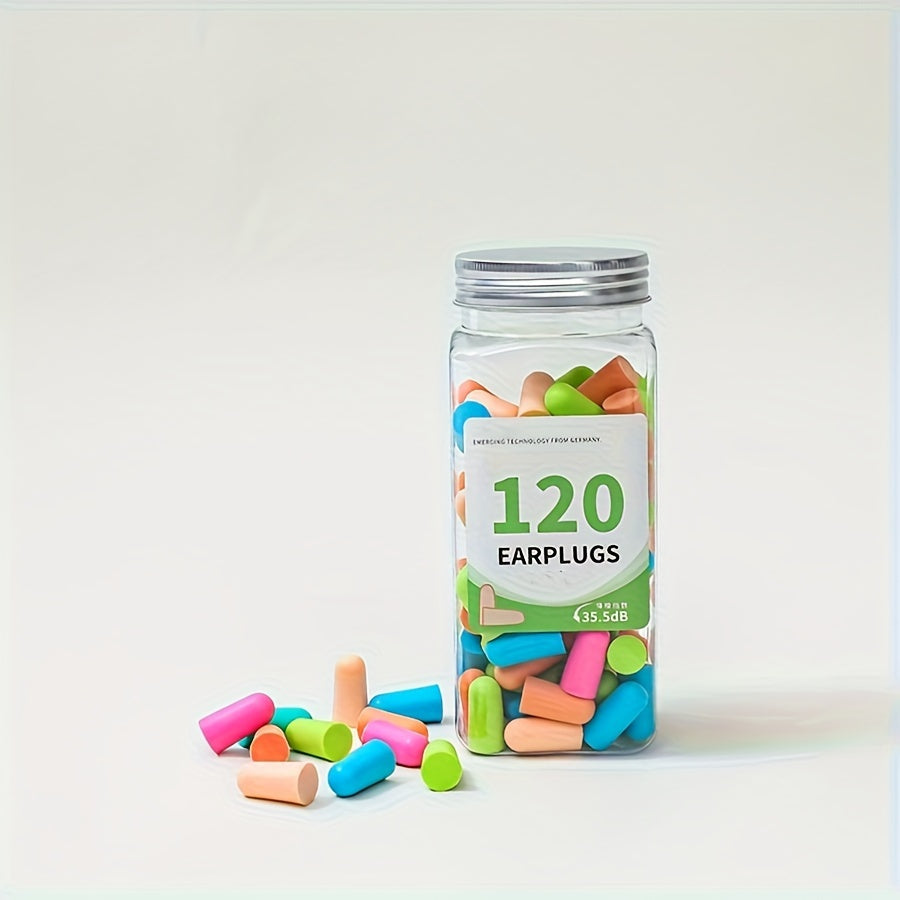 Reusable Noise-Canceling Earplugs for Sleep - Ideal for Students & Home Use, 60/120pcs, Soundproof