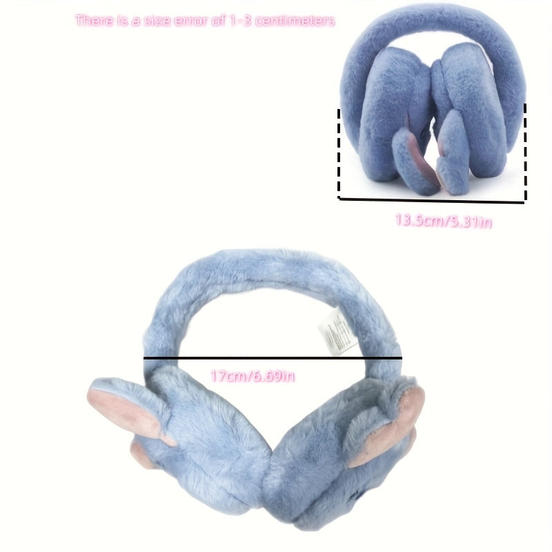 Cozy and Cute Cartoon Ear Warmers - Stitch Plush Earmuffs Ideal for Winter, Birthdays, and Christmas, Ear Cushions, and Ear Bags