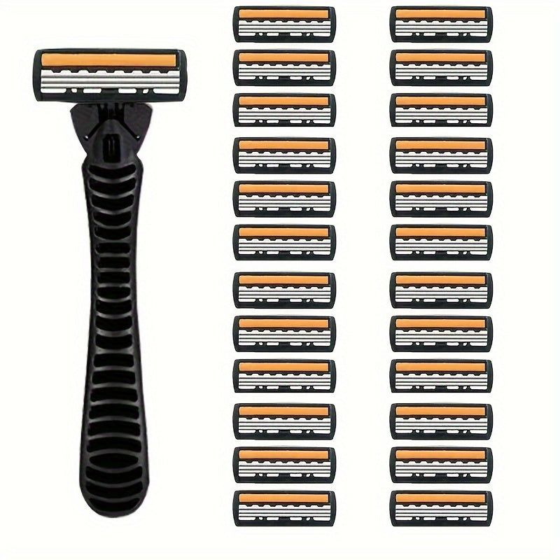 Classic 3-layer Manual Razor Set with multiple refill options for daily face care.