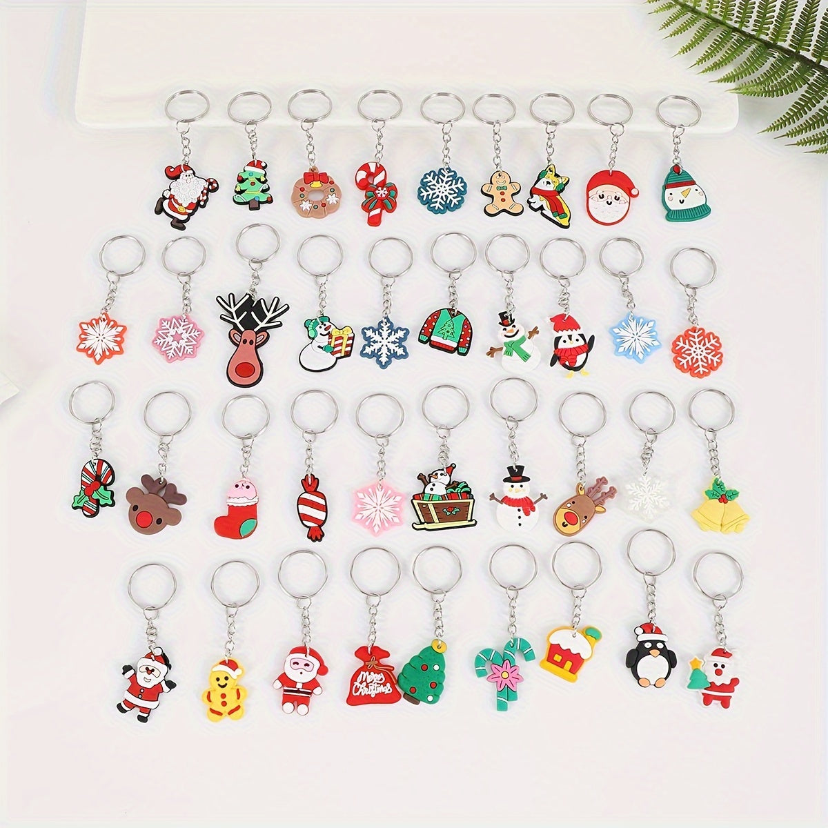 Get in the holiday spirit with our top pick! This set of 50 Christmas keychains features cute cartoon PVC key rings in a variety of designs. Perfect for party favors, back-to-school gifts, and more. Comes in a gift box with a random mix of designs. Great