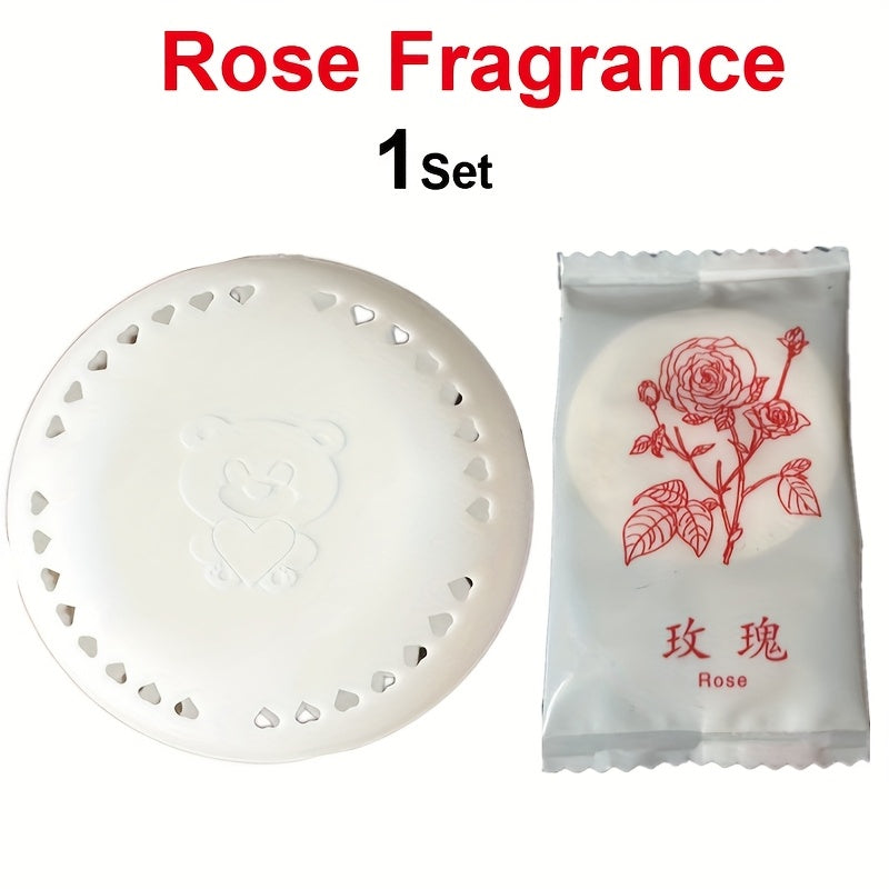 2 colorful long-lasting aromatherapy deodorant pads for bathroom, bedroom, closet, car, and home with pleasant fragrance.