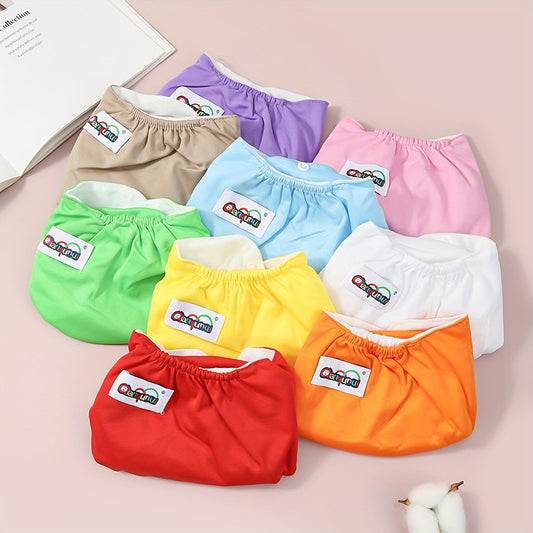 Set of 3 or 5 Baby Training Pants with Adjustable Reusable Diaper Covers, Washable Pull-Ups in Assorted Colors for Children Ages 0-3