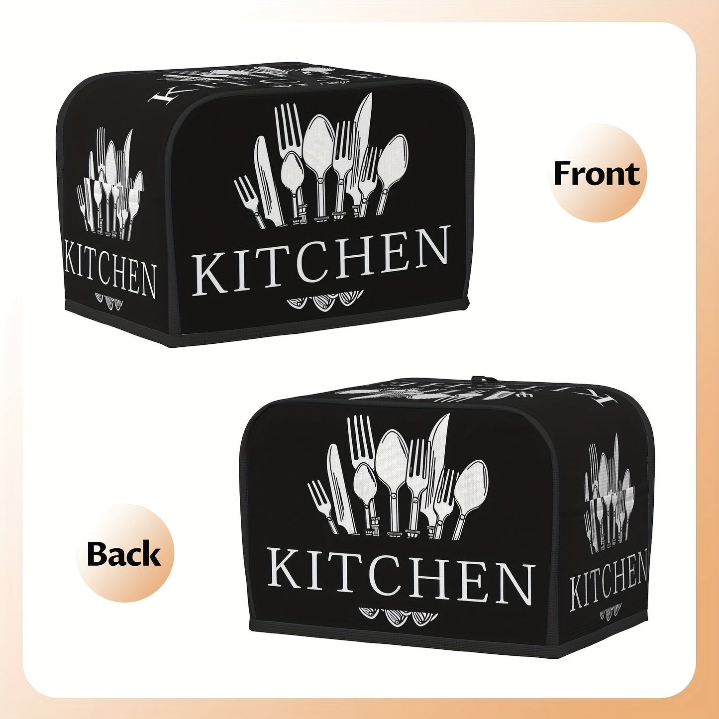 Protect your kitchen toaster with this durable 1-piece cover made of premium polyester. Keep dust at bay and stay organized with this anti-fingerprint, easy-to-clean bag that is also stain-resistant. Its compact design saves space and requires no power