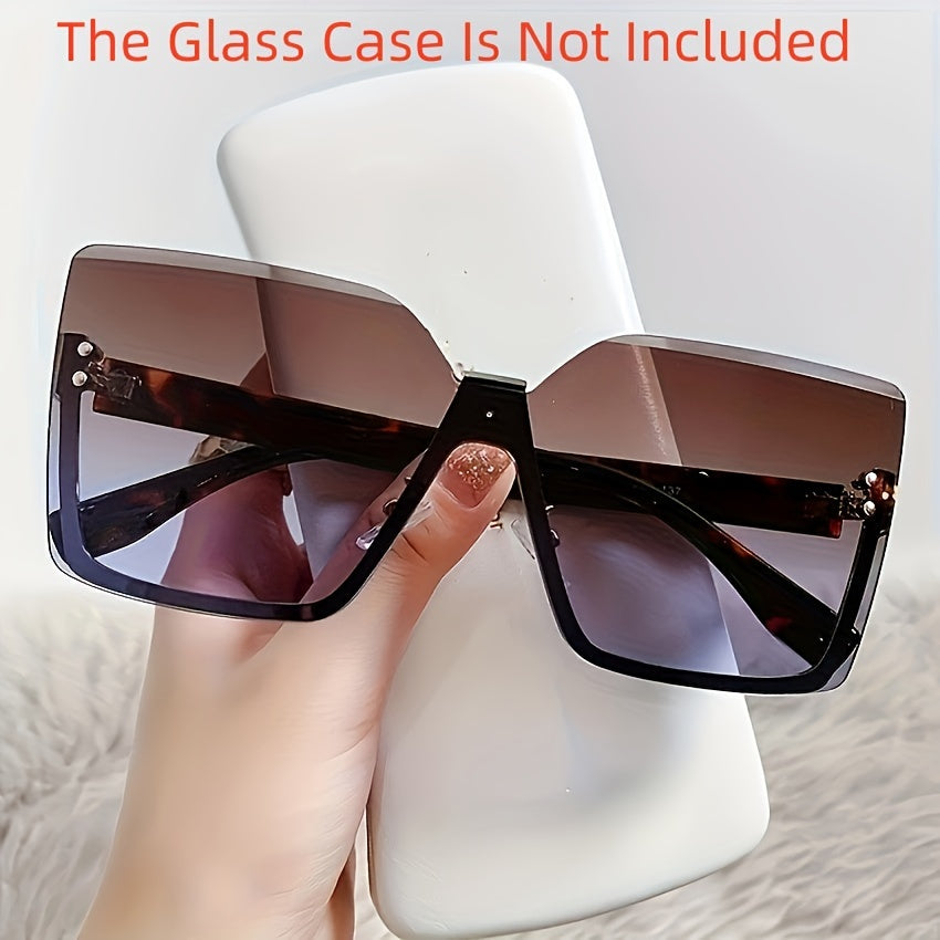 2 semi-rimless fashion glasses with gradient lenses for women, suitable for decoration, driving, and casual outings.