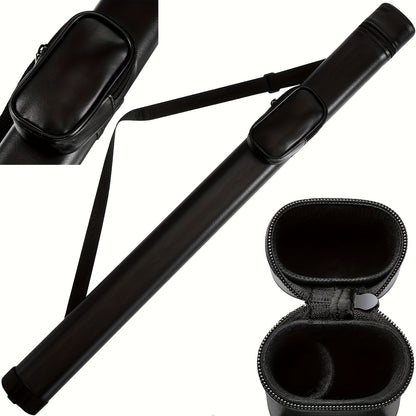 Durable billiard pole holder with 2 holes, protective carrying bag.