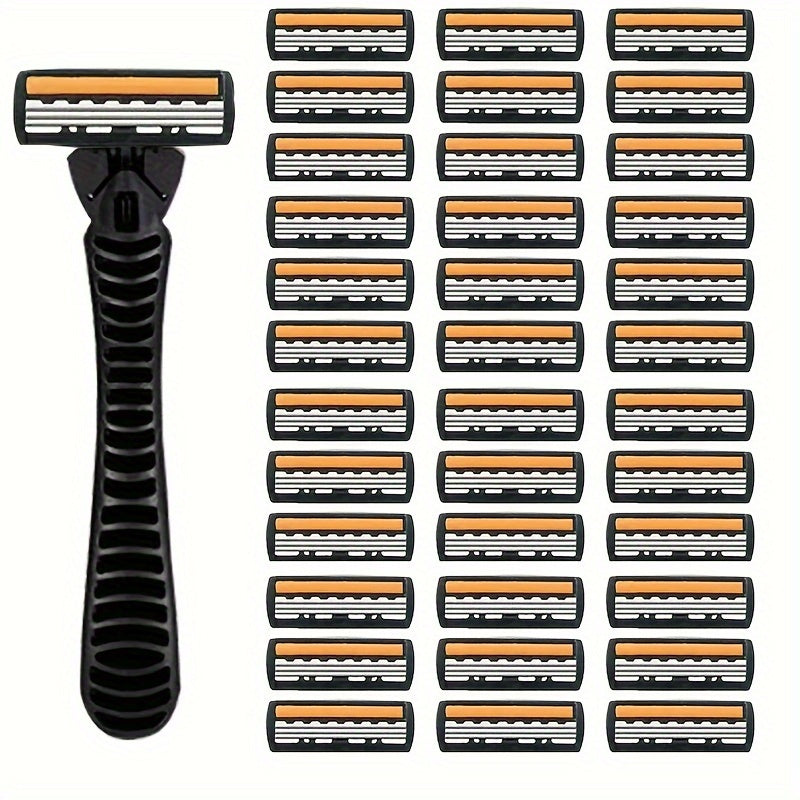 Classic 3-layer Manual Razor Set with multiple refill options for daily face care.