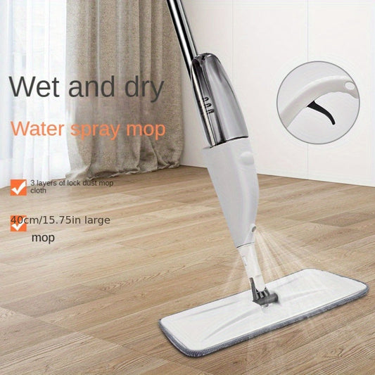 Multi-functional 2-in-1 Spray Mop with Washable Pads - Ideal for Cleaning Wet and Dry Surfaces, Sanitizing in Various Areas like Kitchens, Bedrooms, and Living Rooms.