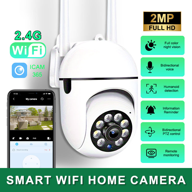 Keep your home safe and secure with the Teruhal 1080P HD Wireless Security Camera featuring Color Night Vision, 2-Way Audio, and Pan/Tilt/Zoom capabilities. This smart home and safety monitor ensures peace of mind and reliable surveillance.