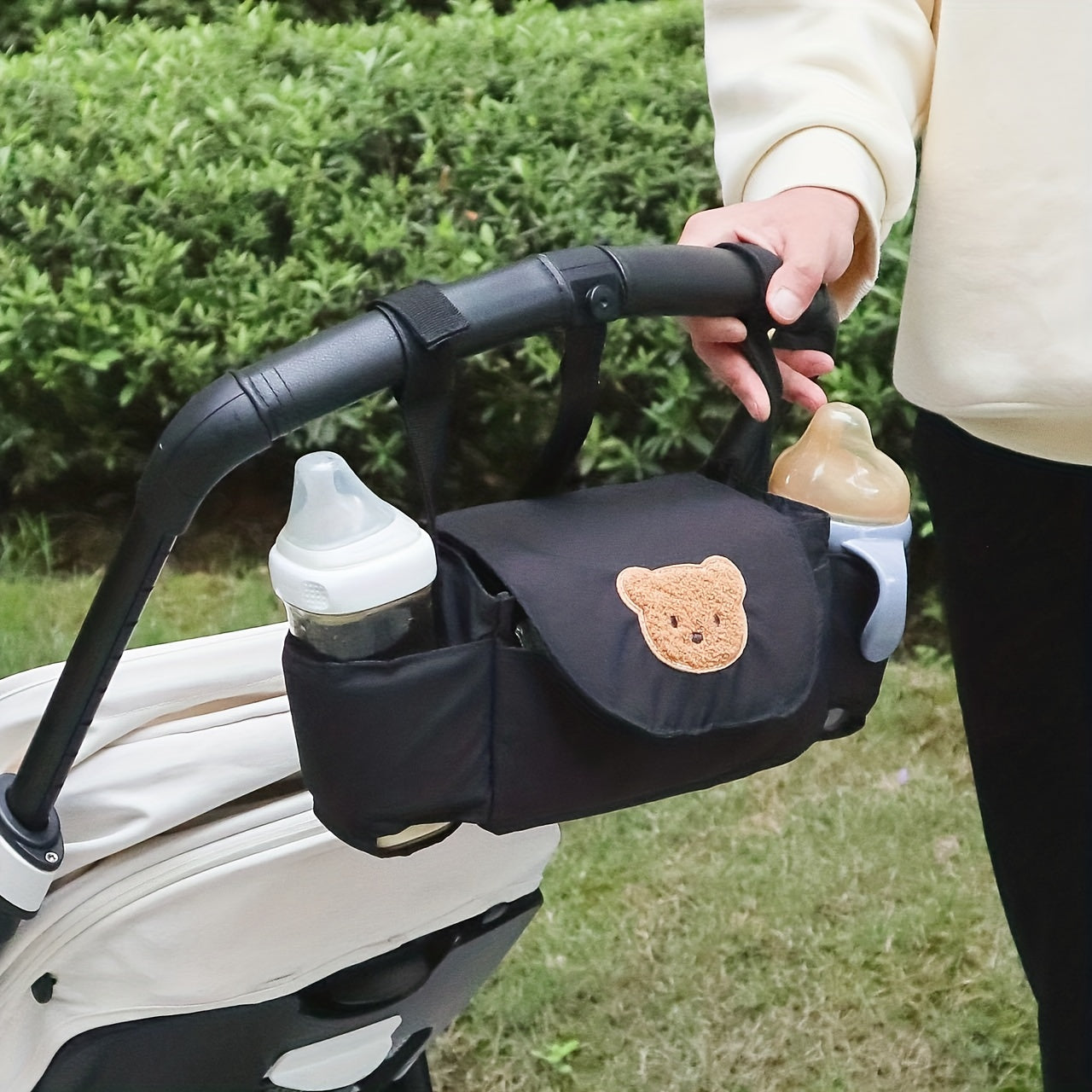 Adorable Hanging Storage Bag for Korean Baby Strollers - Organize Shelf, Store Essentials like Phones, Bottles, and More!