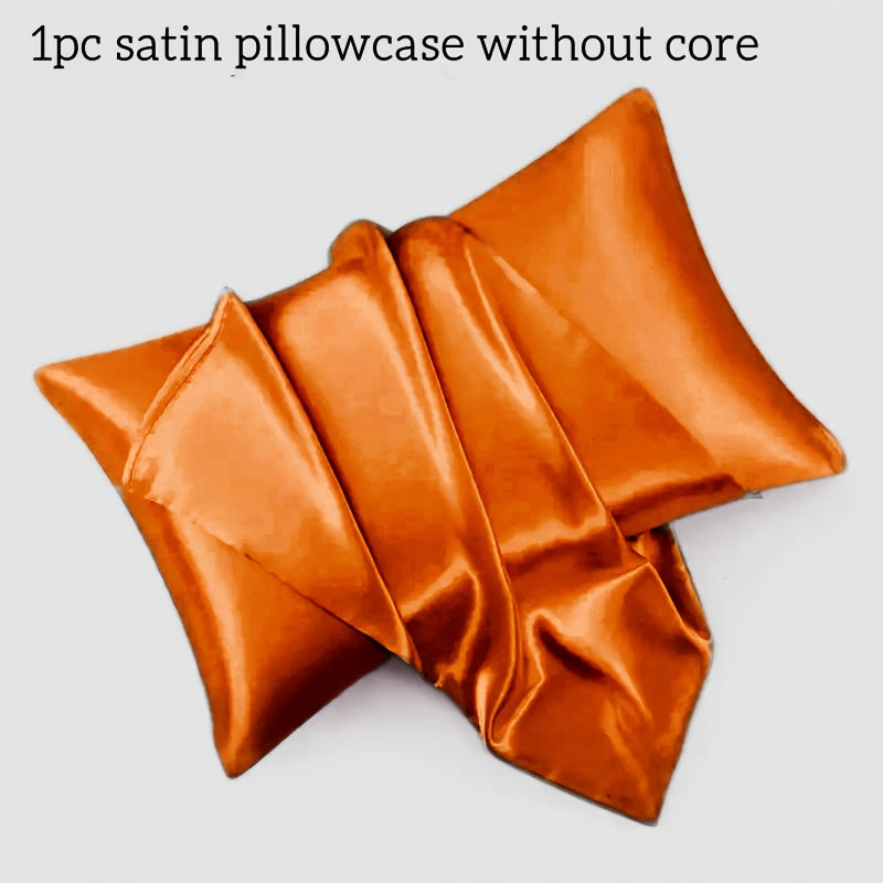 Satin Pillowcase in Queen Size, Envelope Closure for Silky Softness, Cooling Breathable Polyester Fabric, Machine Washable, Features Active Printing and Woven Craftsmanship, Lightweight at 80-85g Square Weight.