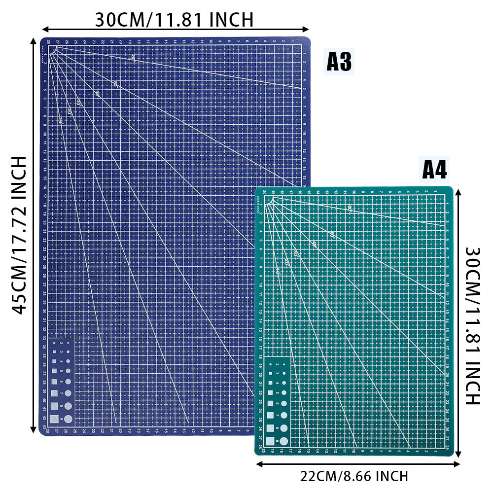 High-quality A3 rotary cutting mat, perfect for sewing and crafts, made of durable PP material.