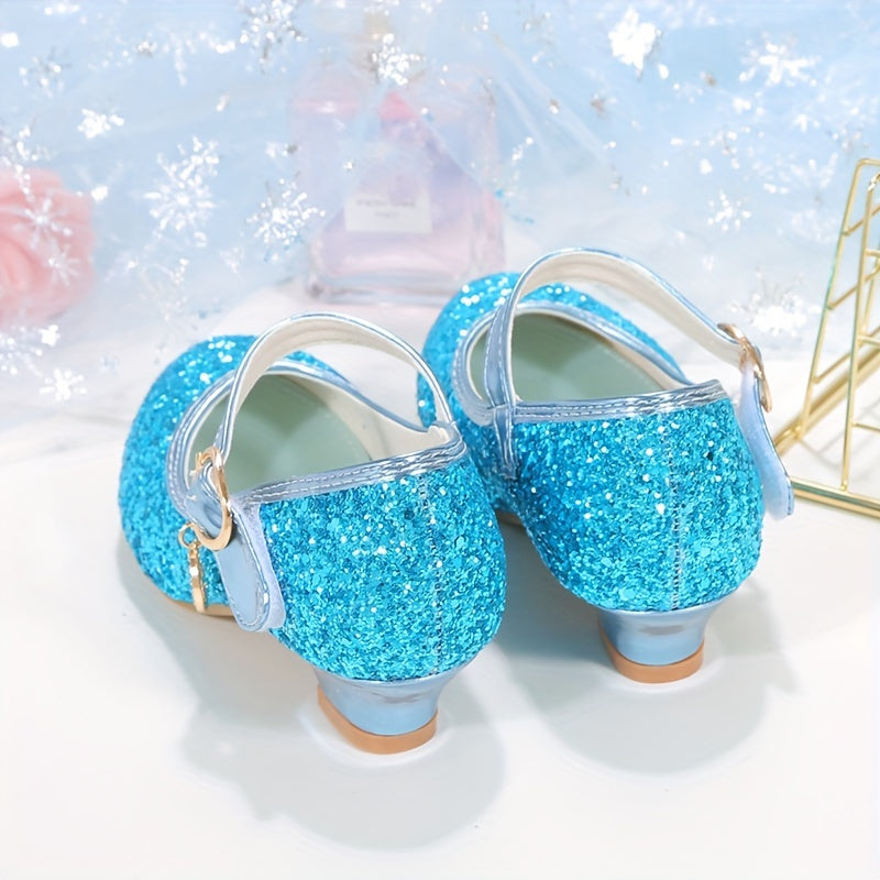 Elegant sequin high heels for girls, lightweight non-slip dress shoes for parties in autumn.