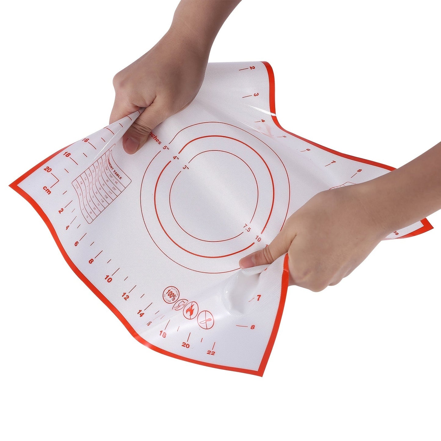 Silicone Kneading Board and Pastry Mat Set - Includes Extra Non-Stick Baking Mat with Measurement Guide. Can be used as Counter Mat, Dough Rolling Mat, Oven Liner, Pie Crust Mat, and Roll Up Kneading Pad. Comes in two sizes: 40*60cm/15.7*23.6in and