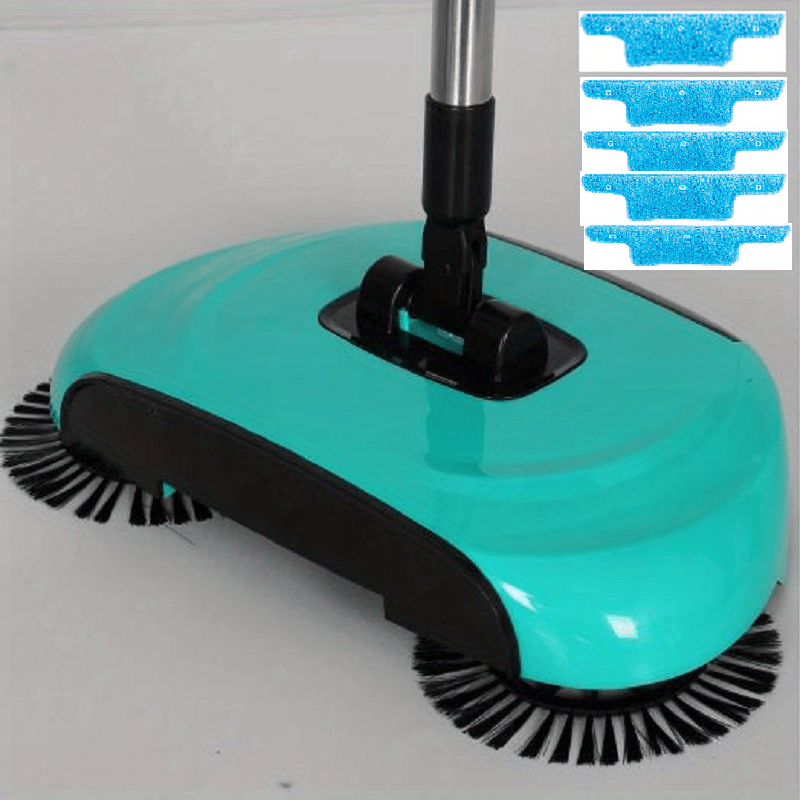 1Set of 3-in-1 Multifunctional Hand Push Sweeper, Vacuum Cleaner, Sweeping and Moping Machine. Ideal for Removing Garbage, Pet Hair, and Dust with Both Dry and Wet Use. Perfect for Hardwood and Ceramic Tiles. Includes 1/2/5/10 Cloths and Various Cleaning