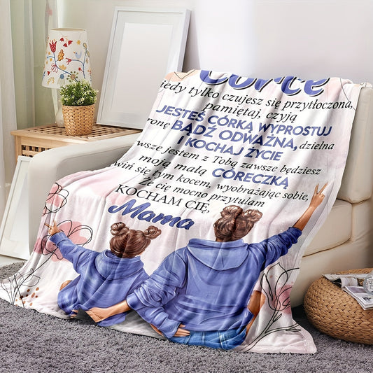 Cozy up with this warm and stylish Mother-Daughter Polish Love Fleece Blanket. Perfect for snuggling with your loved ones, this throw blanket is ideal for adding comfort and style to any room in your home. Use it as a nap blanket, to cover up with during