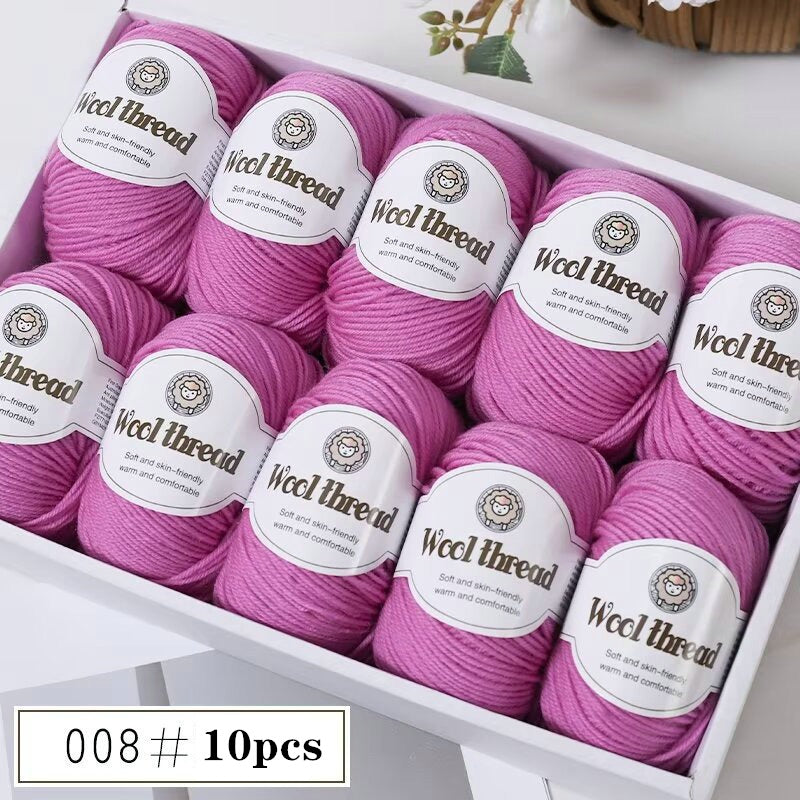 10pcs of Australian Wool Yarn [Approx. 500G/10 Balls Per Pack], Ideal for Crocheting Sweaters, Coats, Vests, Scarves, Hats, and DIY Knitwear, Soft, Warm, and Easy to Knit.