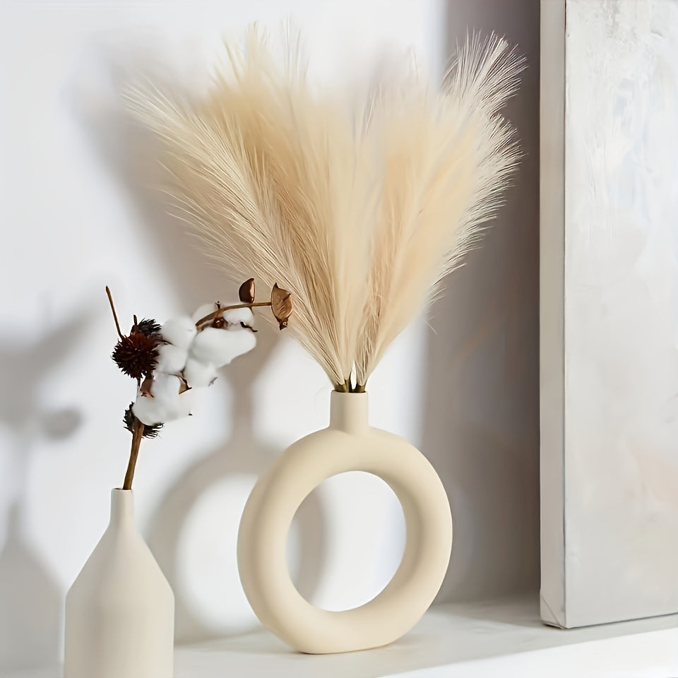 10 pieces of faux pampas grass décor set - ideal for various settings and celebrations, vase not included.