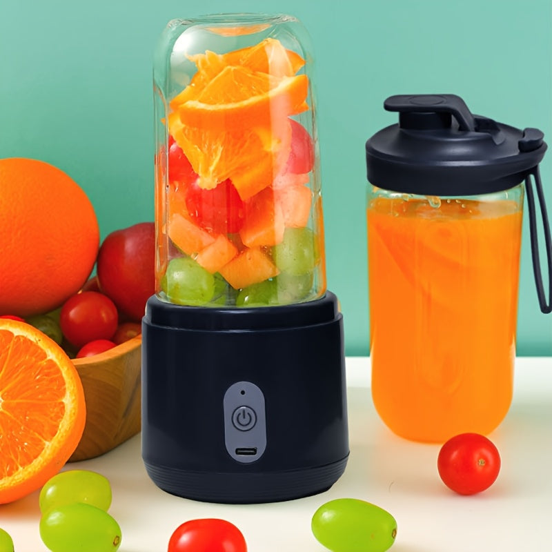 Experience the convenience of the RZSYZH Portable Blender - Rechargeable via USB, Featuring a Powerful Motor for Perfect Smoothies & Shakes, Suitable for Home, Office, and On-the-Go Use