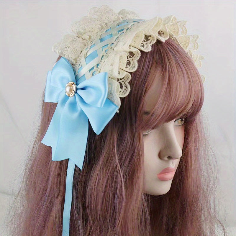 Cosplay Hair Accessories featuring a Maid Dress Style Headband with Two Non-slip Duck Billed Clips