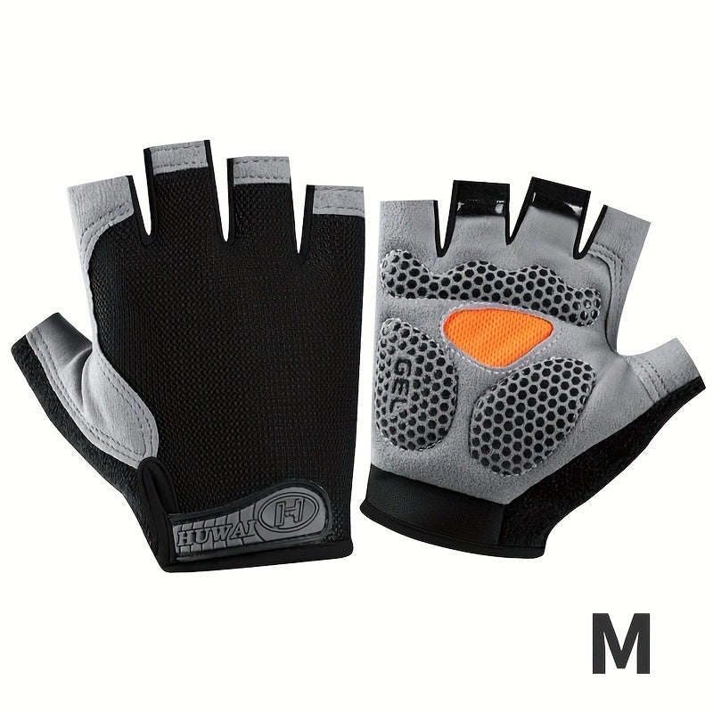 1 Pair of Ximax Half-Finger Fitness Gloves for Outdoor Sports, Non-Slip and Breathable