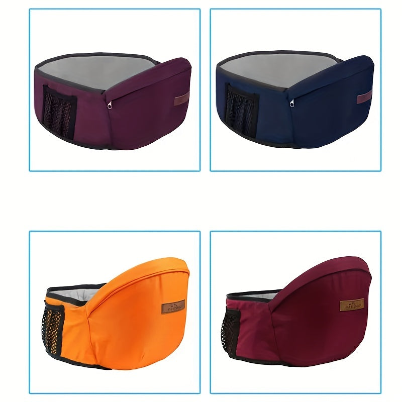 Youngsters can be carried hands-free with our Waist Stool Carrier, featuring a 45° angle for optimal comfort. Choose from a variety of colorful options, all made with durable polyester material. Ideal for outings and playtime.