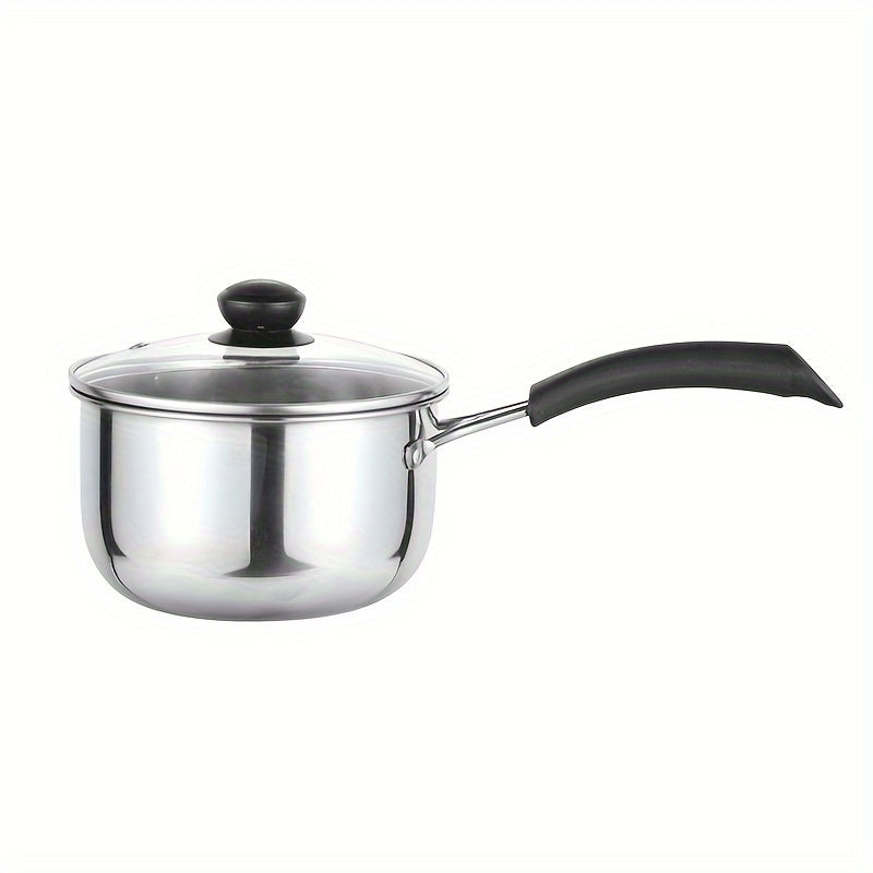 Cooking Milk, Soup, or Pasta made easy with this Stainless Steel Saucepan Set - Complete with Lids