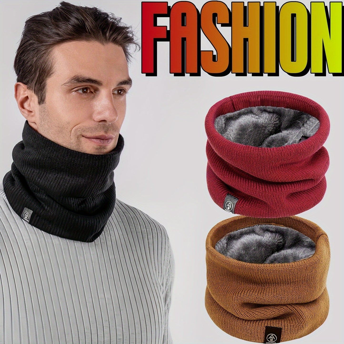 Stay warm and cozy this winter with our versatile Winter Neck Gaiter. This thickened and fleece-lined scarf is perfect for both men and women, providing exceptional warmth and comfort. It can also be worn as a cycling mask, knitted pullover fake collar