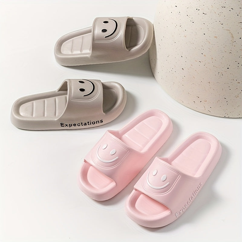 Simple design indoor slippers with thick anti-slip soles, perfect for couples. Available in women's and men's sizes.