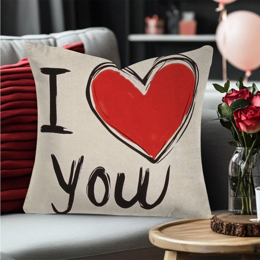 Vintage Style Heart Design Cushion Cover, 1 Piece, Size 45.72x45.72 cm, Made of Soft Polyester with Zipper Closure. Machine Washable and Suitable for All Seasons. Perfect for Sofa, Bed, or Outdoor Camping. Filler not included.