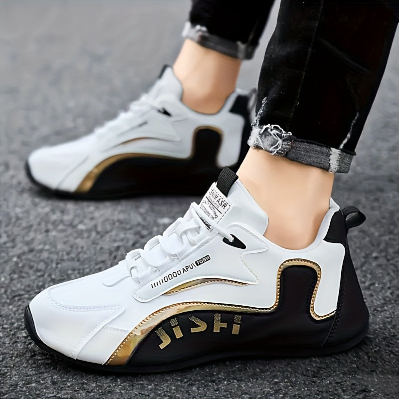 Stylish color block sneakers with soft sole, non-slip, and durable for outdoor activities