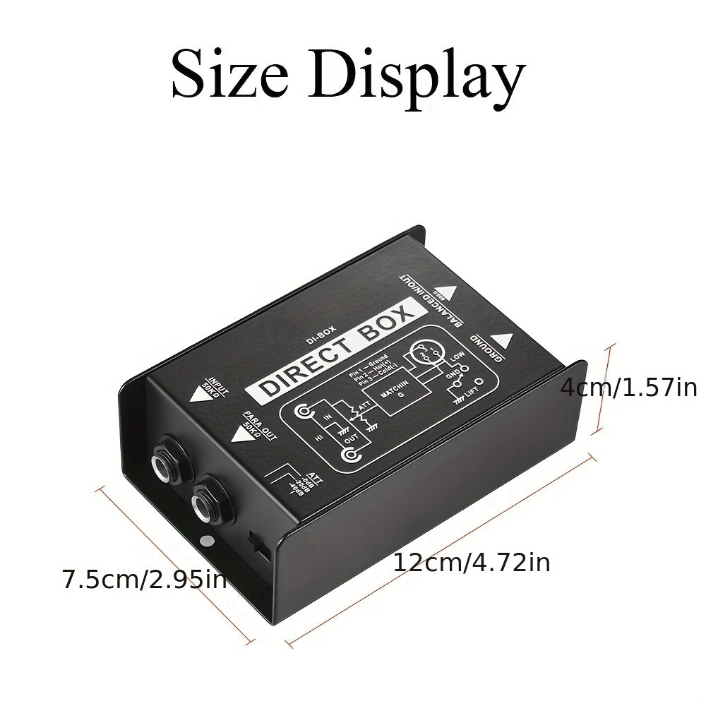 Resistive DI Box with Audio Isolation for DI Effects.