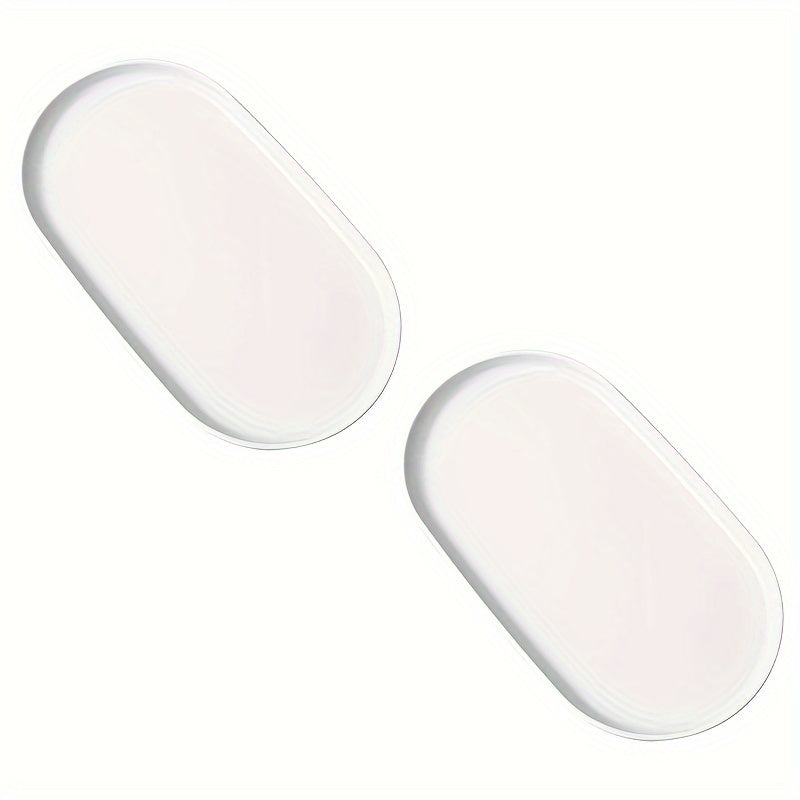 2-piece set of oval PP plastic serving trays for desserts and pastries, ideal for home, restaurants, and cafes.