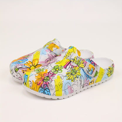 Adorable cartoon nurse slides, quick-drying casual slip-ons for indoor comfort.