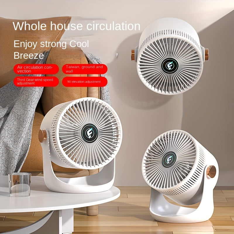 Smart Home Fan with USB Rechargeable Feature - Versatile Design for Desktop and Wall Mount, Suitable for Indoor and Outdoor Settings with Strong Airflow