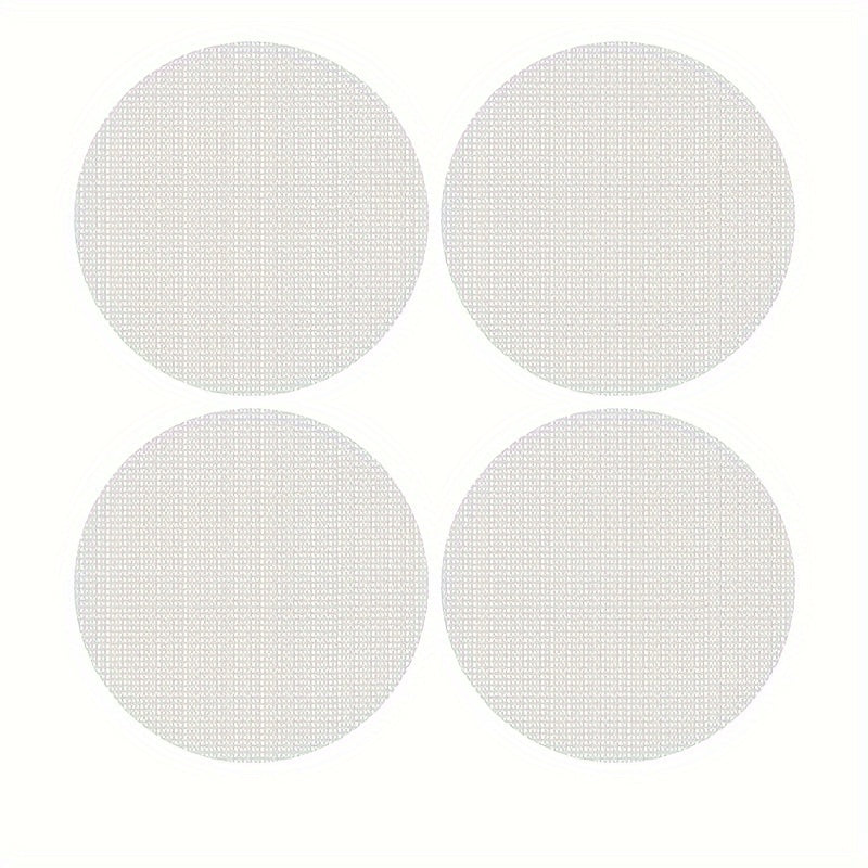 4-Pack of White Non-Slip Mattress Grip Pads with Woven Nylon Net Pattern - Prevents Slipping on Sofas and Beds - Easy to Clean and Versatile for Various Uses