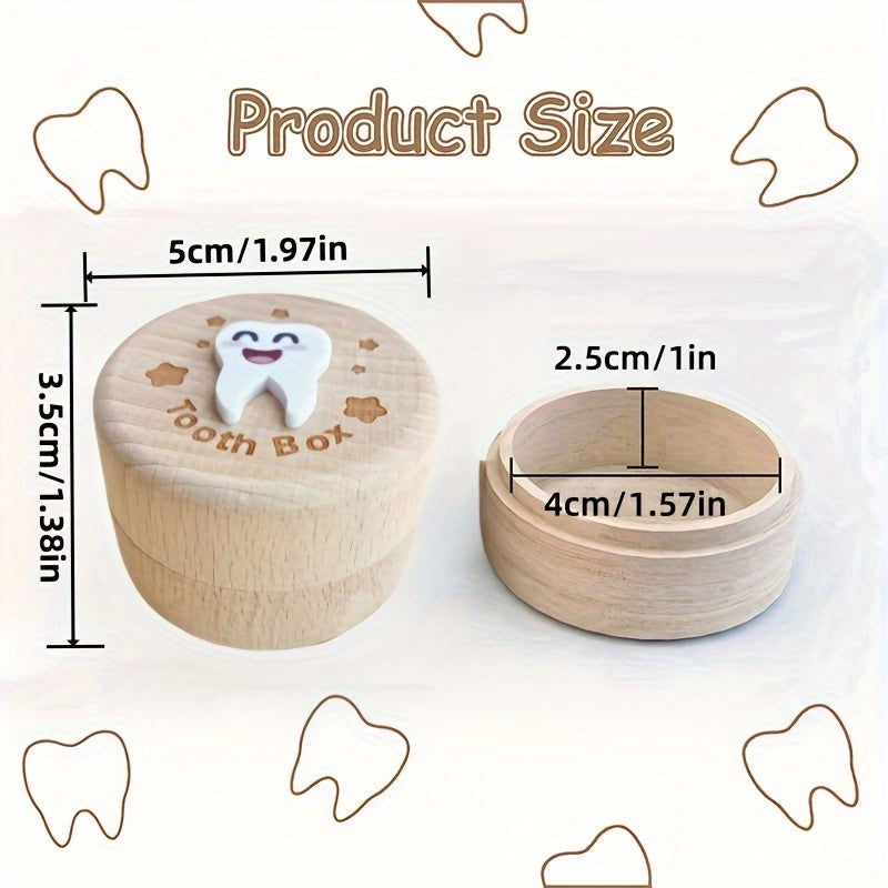 Capture Precious Moments with Cherished Memories Wooden Tooth & Fetal Hair Collector - The Perfect Keepsake for Young Children, Great Birthday Gift for New Parents, and Charming Home Decor Piece