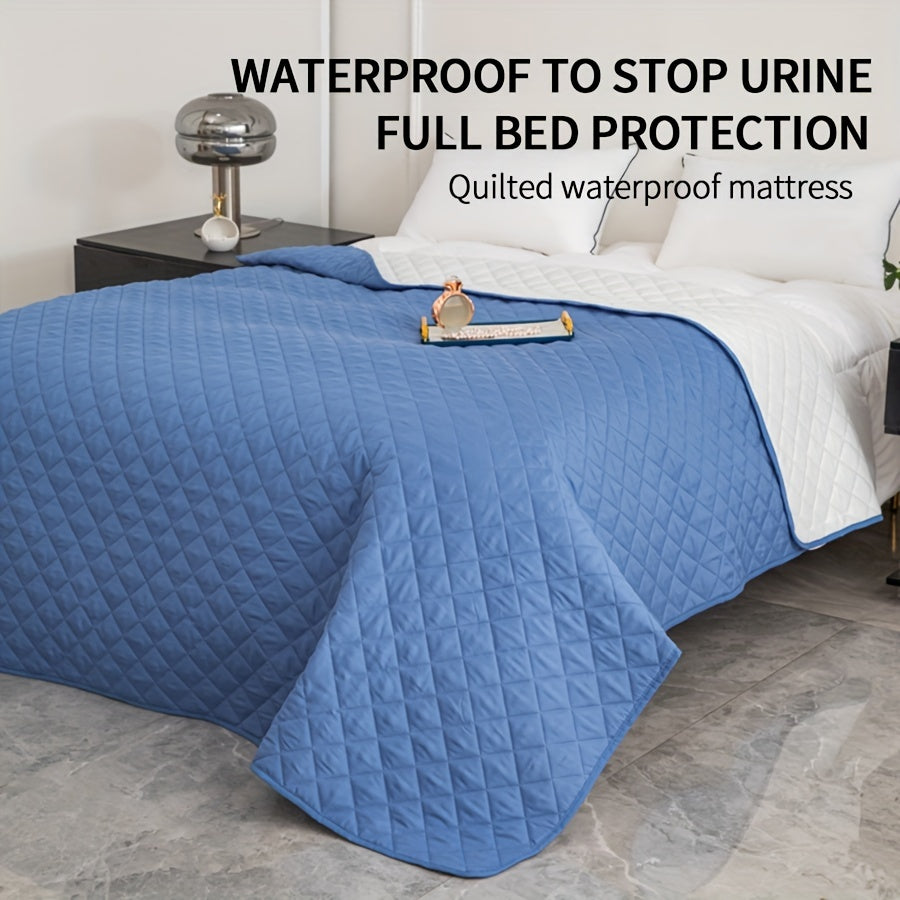 Waterproof polyester dog bed cover for small to extra small breeds, also functions as a quilted pet mat and outdoor picnic mat. Durable and breathable.