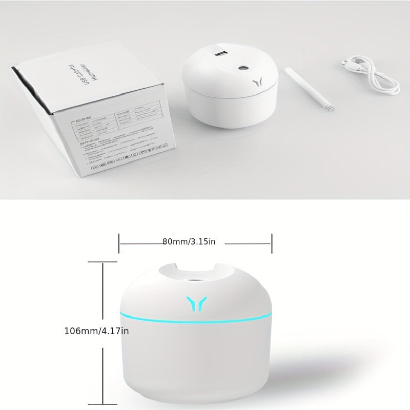 A cute air humidifier with night light, cold mist, and aroma diffuser for home, bedroom, car, and plants.