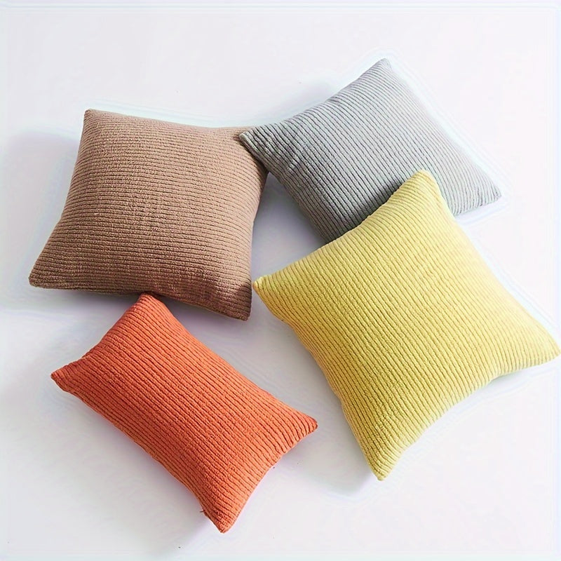 Orange Pillow Cover in Contemporary Style - Available in 30 X 50cm or 45 X 45cm - Perfect for Bedding, Sofa, or Chair - Hand Wash Recommended - Features Zipper Closure and Made of Polyester Fabric