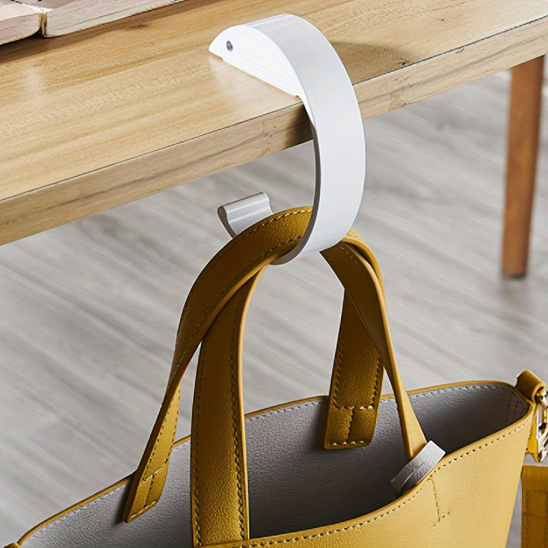 1 piece 5-shaped desk/table bag holder with removable, non-sticky hook for easy mobility - perfect for back to school.