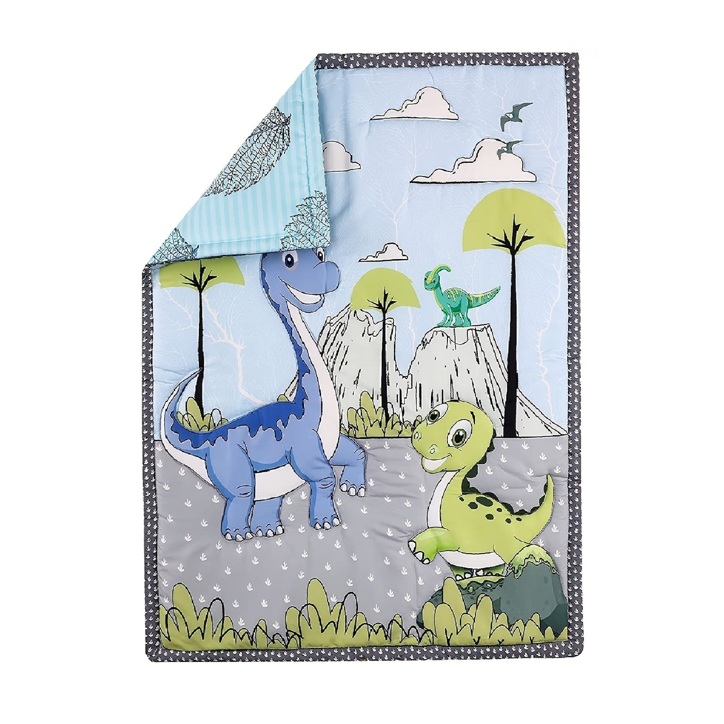 3 piece Dinosaur Elf baby bedding set - perfect for Christmas or Halloween gift